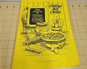 Calling All Cooks Telephone Pioneers Alabama Cookbook Yellow First Book Vintage