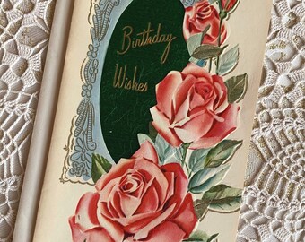 Vintage Unused Birthday Floral Card with Envelope - Made in USA