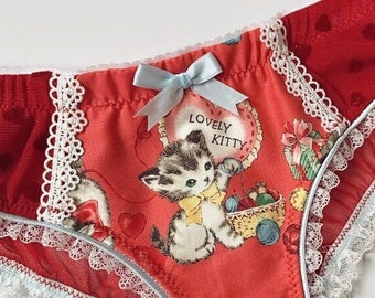 Red Heart Valentine Kitten Panty - Pick Your Size