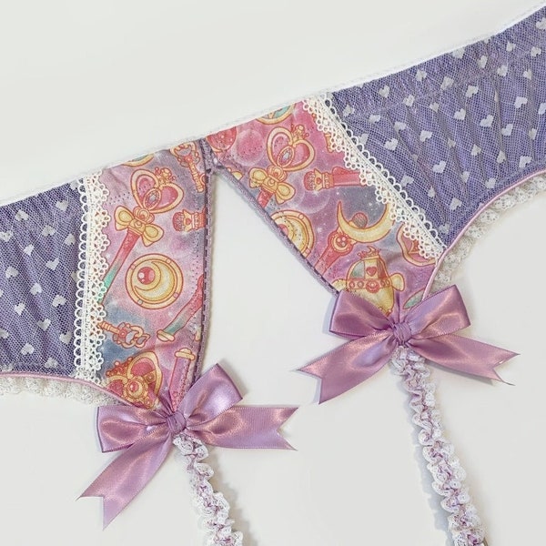Metallic Lilac Sailor Moon Garter Belt - Pick Your Size