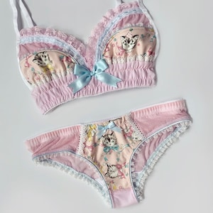 Pastel Pink Valentine Kitten Panty Pick Your Size image 1