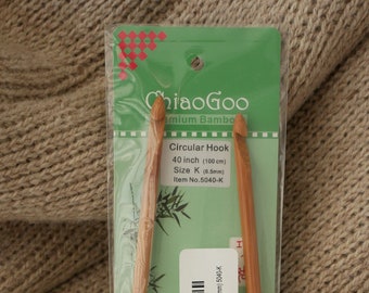 ChiaoGoo Sz K/6.5mm Double-Ended Tunisian Afghan Circular Crochet Hook