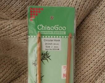 ChiaoGoo Sz J/6mm Double-Ended Tunisian Afghan Circular Crochet Hook