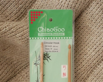 ChiaoGoo Sz H/5mm Double-Ended Tunisian Afghan Circular Crochet Hook