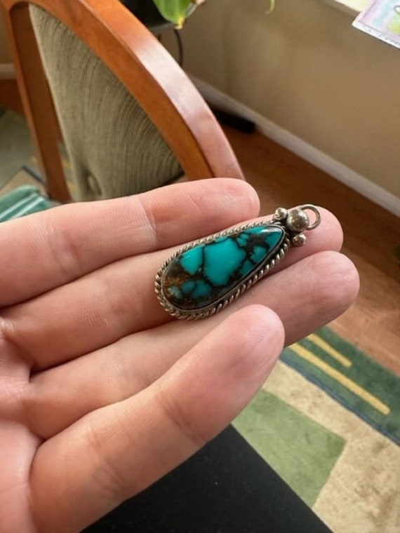 Vintage and Rare Spider Web Bisbee Turquoise Penda