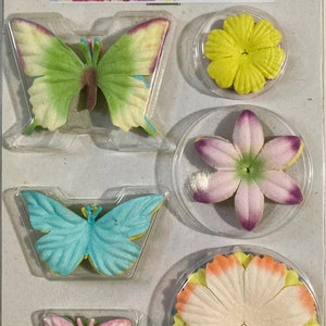 Package of Mulberry Paper Butterflies and Flowers image 1