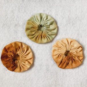 Set of 3 Yoyo's from Rusted Fabric image 1