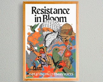 Pôster de arte mural da Palestina: Até a Libertação (Arquivo Digital)
