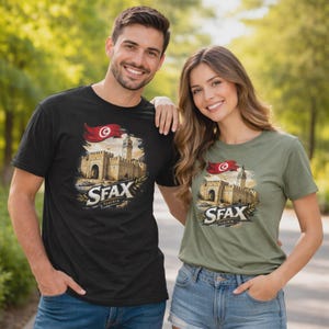 Klassisk unisex-T-shirt | Sfax, Tunisien