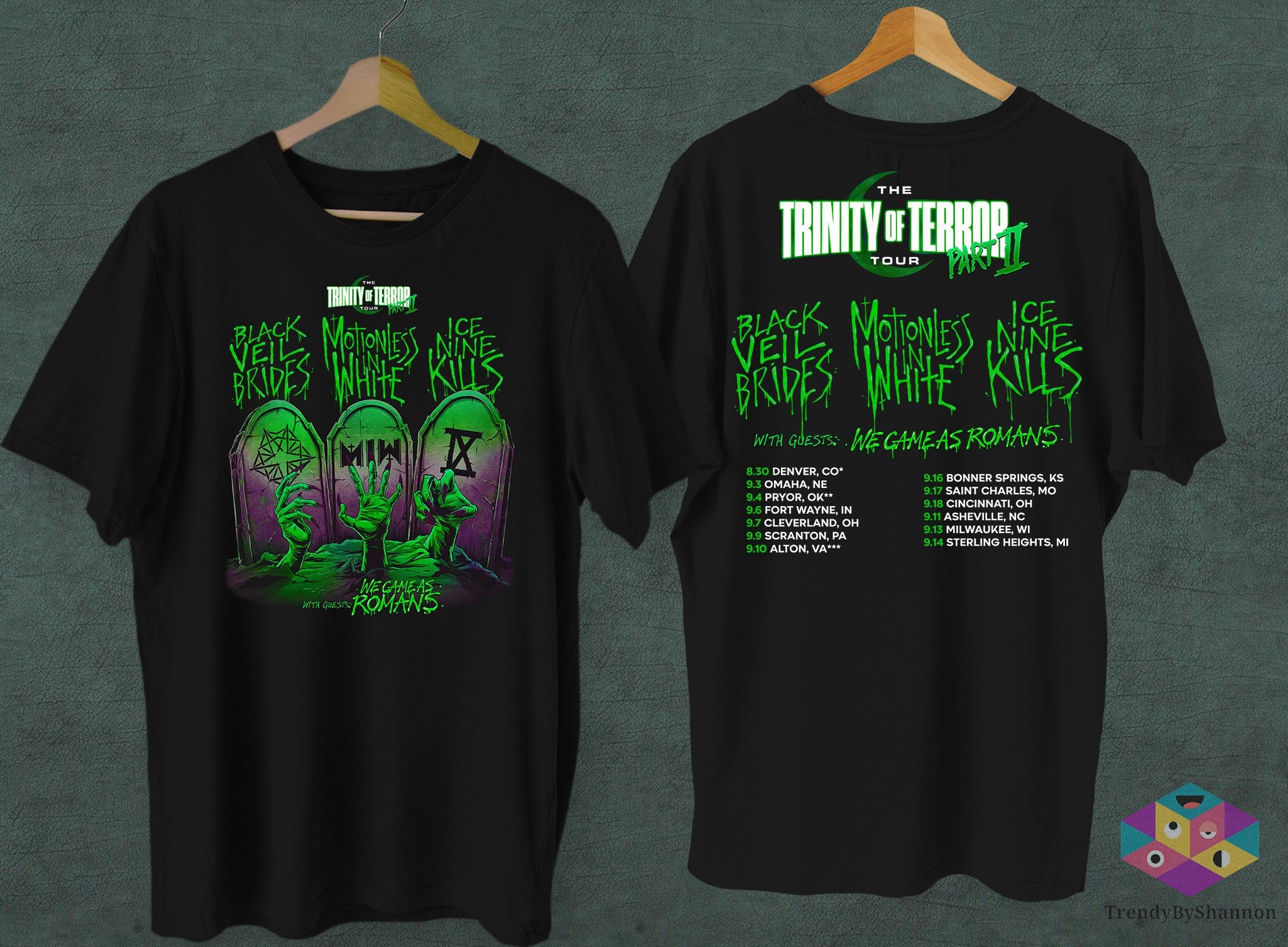 Discover Trinity Of Terror Tour 2022 Zweiseitiges Shirt