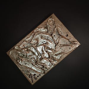 Chrome liquide – oeuvre d'art murale texturée 3D