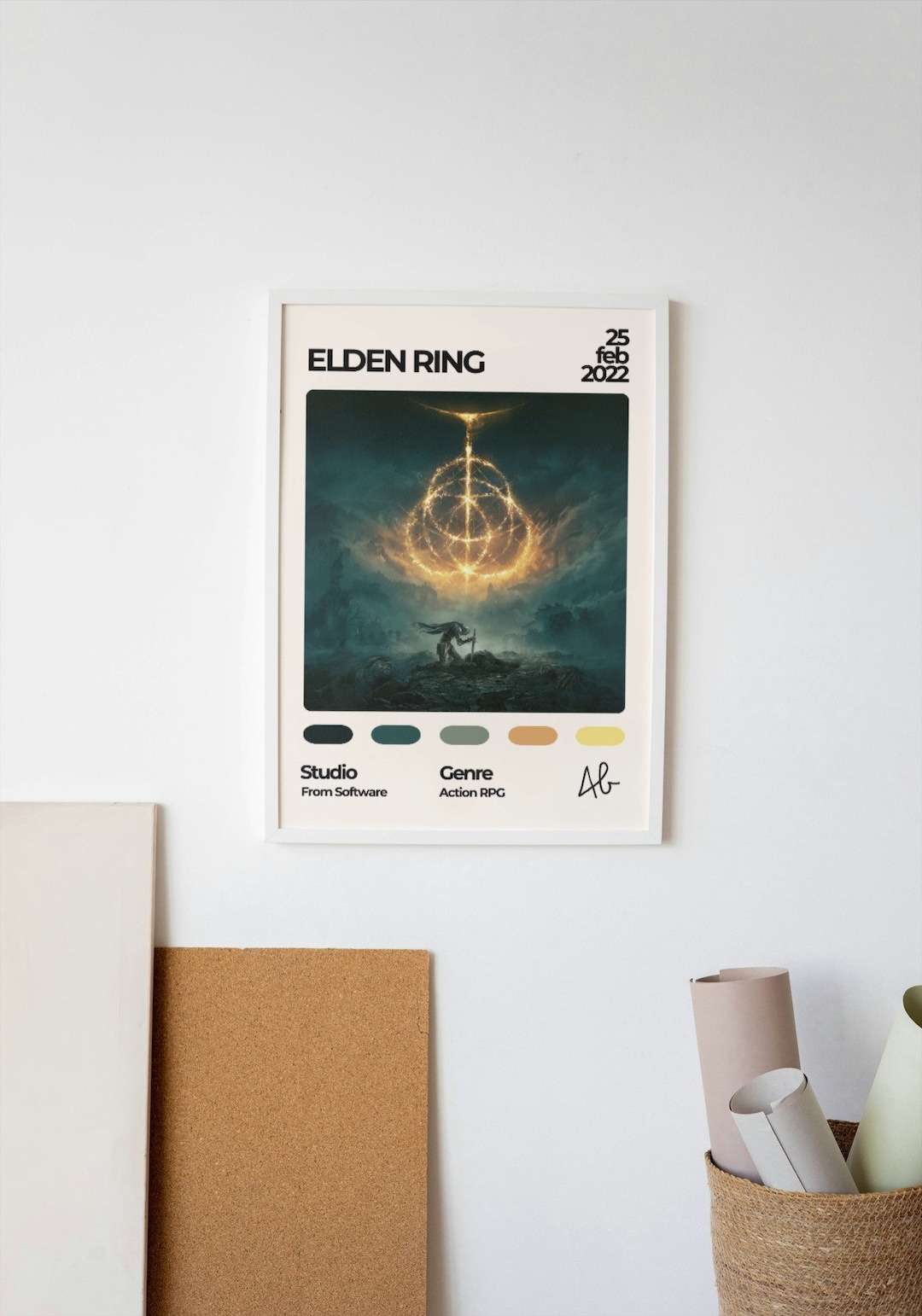 Elden Ring 2022 Art Poster Game Cover, Decorative Print for Gaming ...