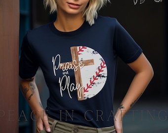 Praise and Play Baseball T-Shirt, Faith Based Apparel