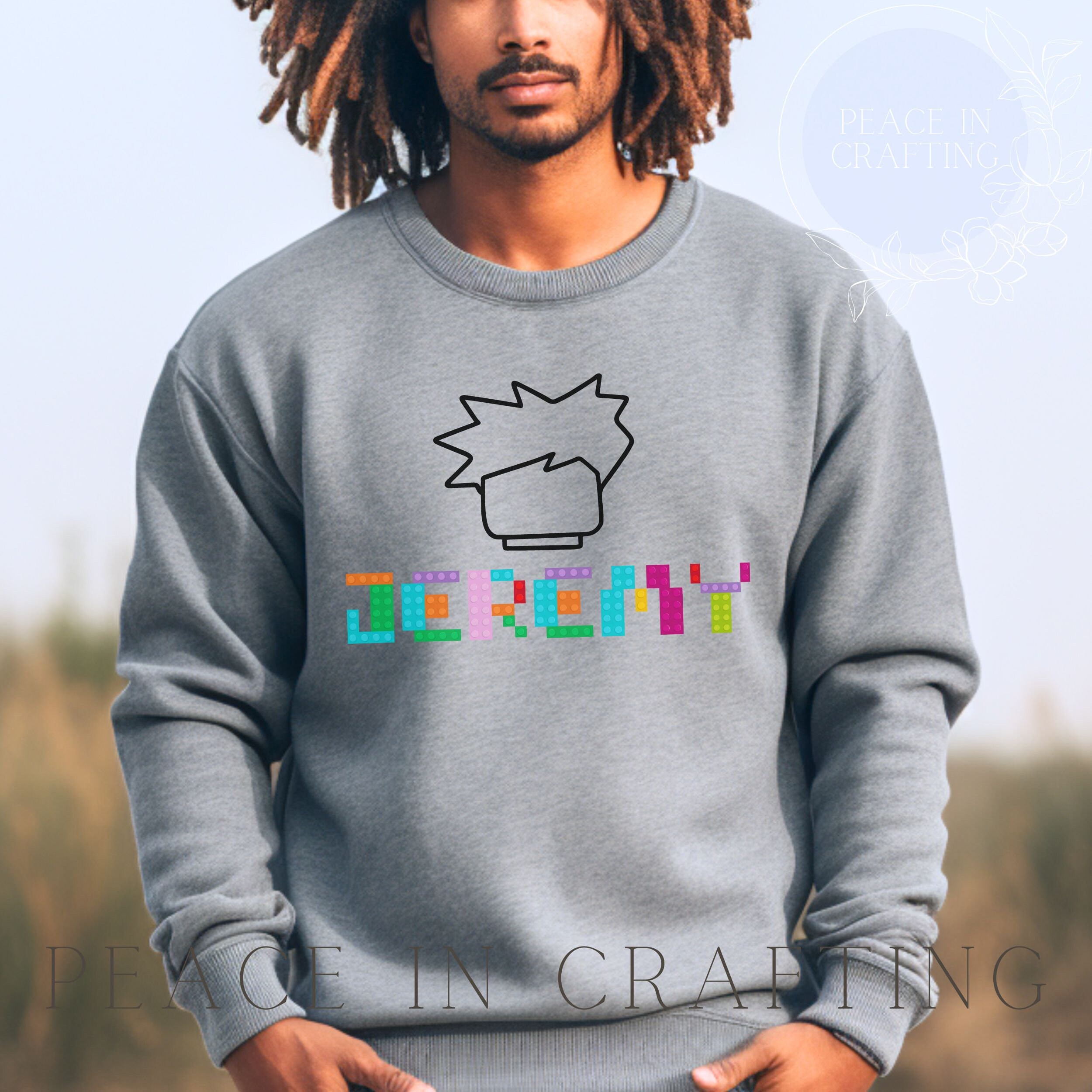 Building Brick Personalized Sweats, Custom Brick Head