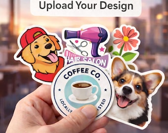 Custom Matte Die Cut Logo Stickers | Personalized Vinyl Business Packaging