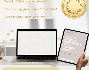 Etsy Sticker Shop Business Toolkit: Google Sheet, eBook, Materialliste (Digitaler Download)