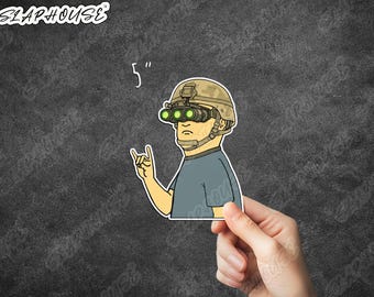 Bobby Sad Horns | Embrace The Suck NVG Sticker | Military Humor Die Cut Vinyl (Waterproof)