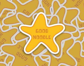 Good Noodle Sticker | Gold Star Student | Waterproof, Matte Laminated Vinyl