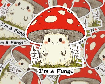 Mushroom Sticker: Fungi Matte Vinyl Sticker