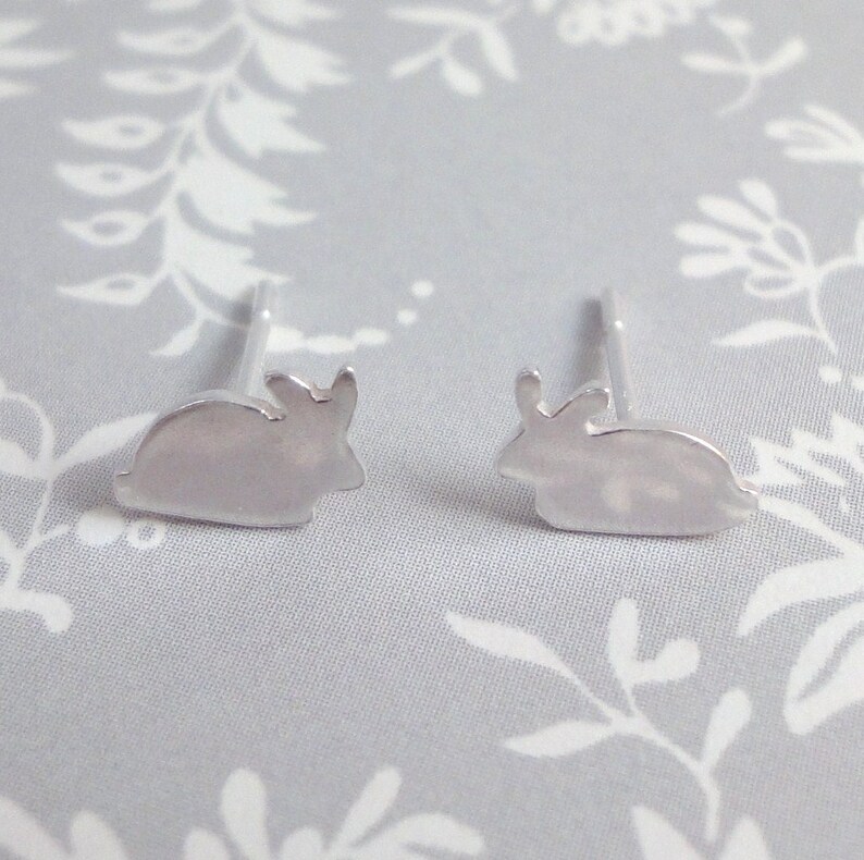 Silver rabbit earrings Clearance
