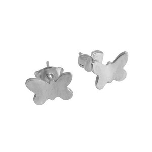 Silver Butterfly Stud Earrings