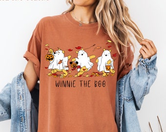 Retro Pooh Geist Halloween Shirt, Winnie The Pooh Halloween Shirt, Komfortfarben, gruselige Saison Shirt, Pooh Shirt, süßes Herbst Shirt,