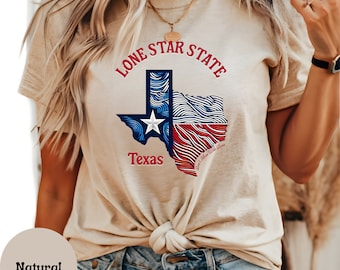 Texas Lone Star State Graphic Tee, Texas Shirt, Texas State Shirt, College Student Gift, Texas Souvenir Shirt, Southern T-Shirt, Country Tee