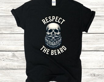 Respeite a barba, camisa engraçada, camiseta de barba, presente de dia dos pais, camisa de pai, camisa de marido, presente de namorado, camiseta de maior barba