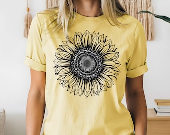 Sunflower - Sunflower Shirt, Floral Tee Shirt, Flower Shirt,Garden Shirt, Womens Fall Shirt, Sunflower Tshirt Sunflower Shirts. Sunshine Tee