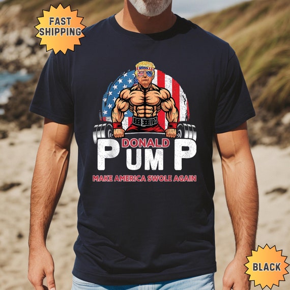 Mens Make America Swole Again Funny Trump Lifting T-Shirt Mens Make America Swole Again Funny Trump Lifting T-Shirt