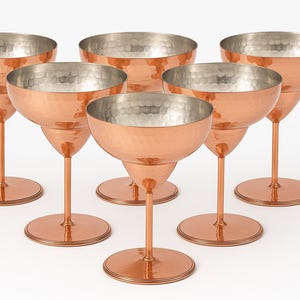Handgemaakt koperen cocktailglas – gehamerde koperen beker voor drankjes, Moskou-muilezel en mixologie – rustiek bargerei, cadeau voor hem of haar