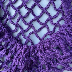 Purple 1940s style retro ribbon snood hairnet image 3