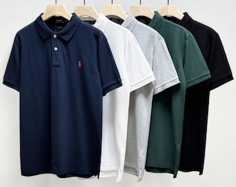 Ralph Lauren Polo Shirt - Mens Short Sleeve Cotton Tee with Iconic Pony Embroidery
