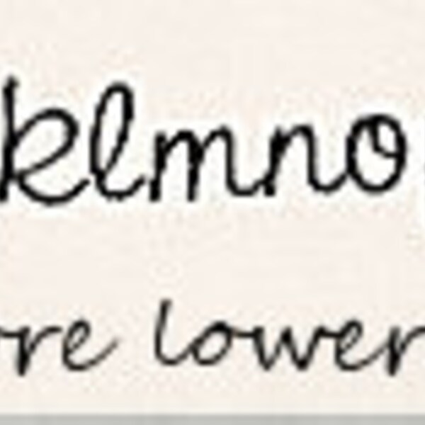 CUTE Pinafore script metal steel alphabet stamp set - lowercase