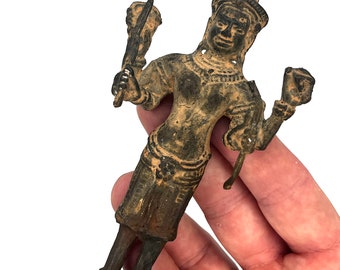 Ancient Khmer bronze statuette