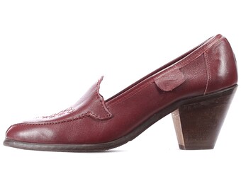 cuban heel loafers