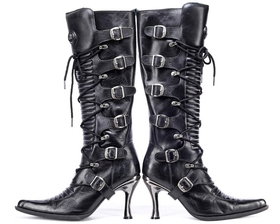 heeled knee high boots uk