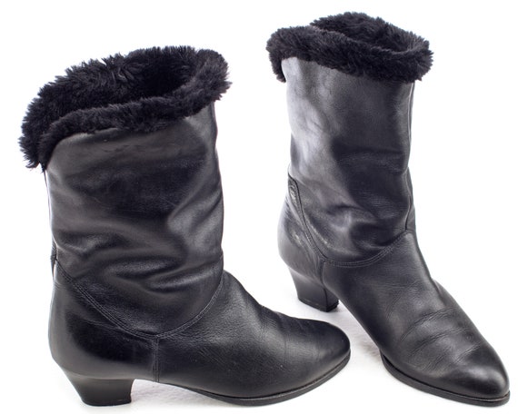 slouch cone heel boots