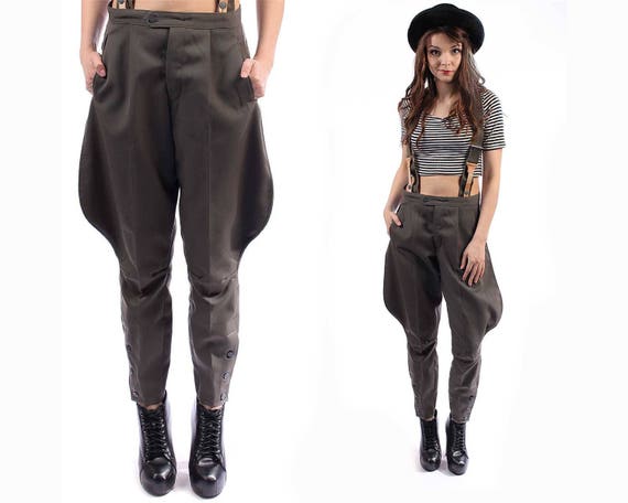 GERMAN ARMY Military Pants 1970s Jodhpurs Trousers