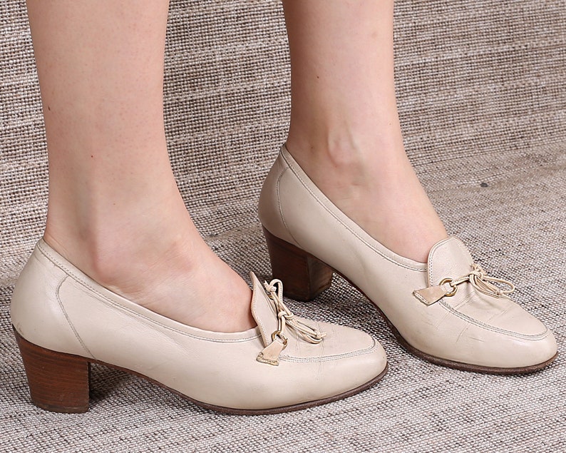 cream heeled shoes uk