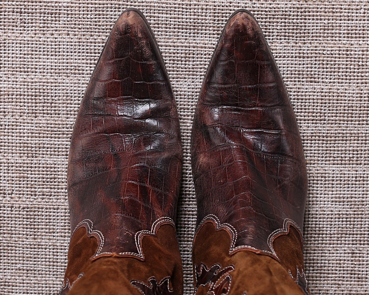 Mujer Us 10 Western botas 90s Mujer Wide Fit Marrón Cowboy botas cuero ante Cuban Heel botas High Quality Reptile Print Eur 41 UK 7.5 00c279 Mujer Us 10 Western botas 90s Mujer Wide Fit Marrón Cowboy botas cuero ante Cuban Heel botas High Quality Reptile Print Eur 41 UK 7.5 00c279
