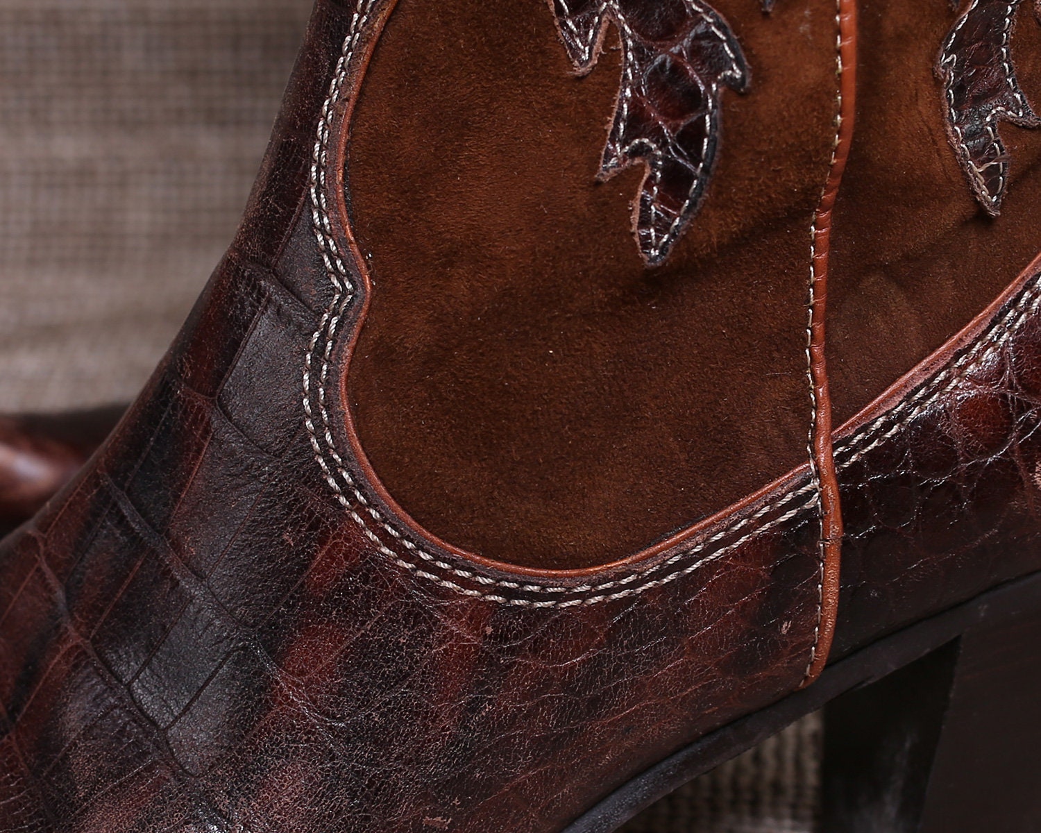 Mujer Us 10 Western botas 90s Mujer Wide Fit Marrón Cowboy botas cuero ante Cuban Heel botas High Quality Reptile Print Eur 41 UK 7.5 00c279 Mujer Us 10 Western botas 90s Mujer Wide Fit Marrón Cowboy botas cuero ante Cuban Heel botas High Quality Reptile Print Eur 41 UK 7.5 00c279