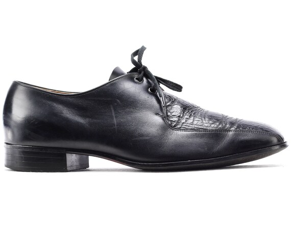 Us men 8.5 Black Oxfords Shoes 80s Wedding Shoes M
