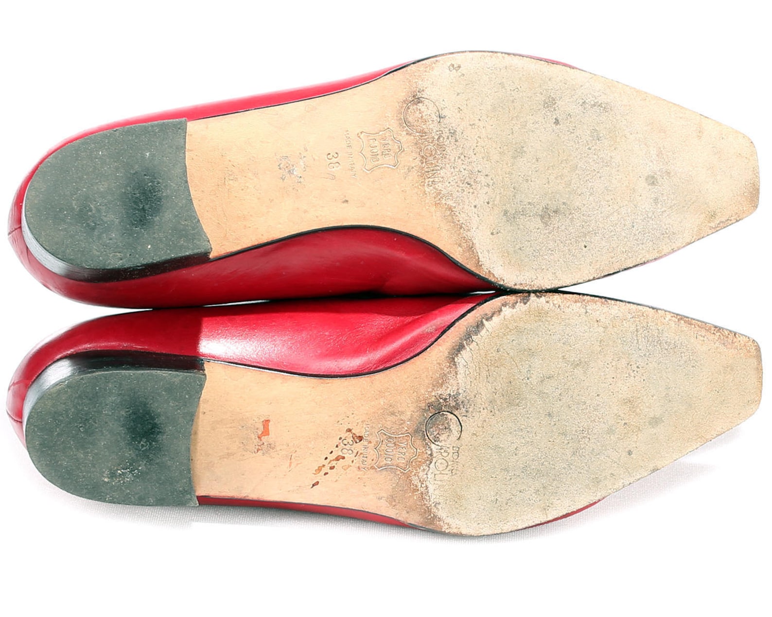size 6.5 red ballet shoes 80s leather mod low heel slip on european quality bally burgundy leather shoes 1980s eur 37 , us 6.5 ,