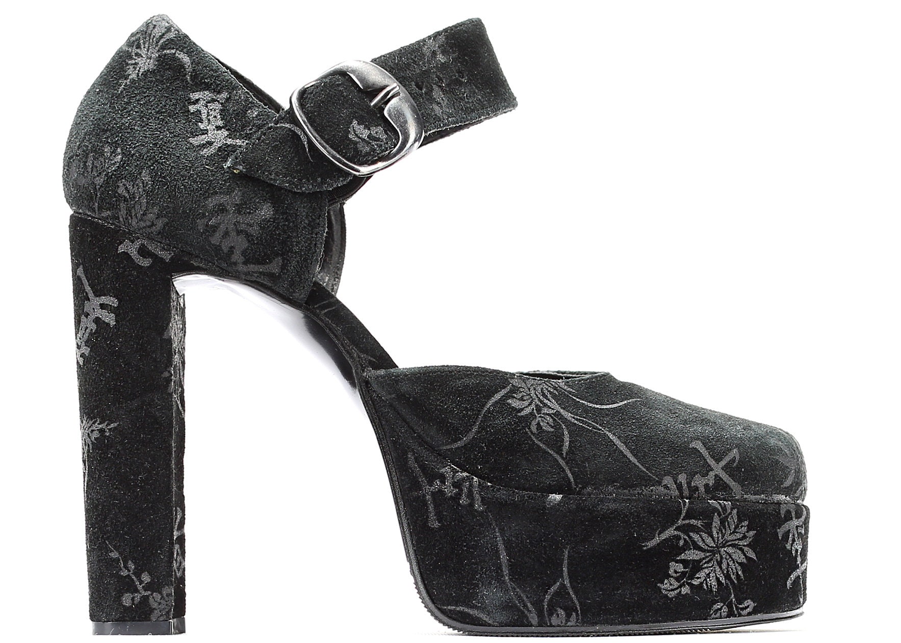 black platform sandals 90s