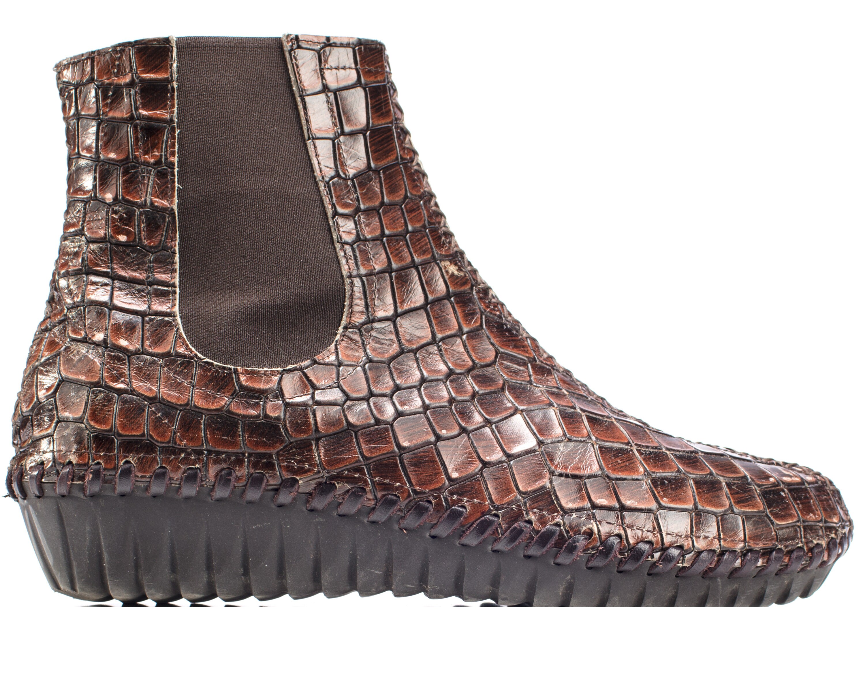 steve madden snakeskin chelsea boots