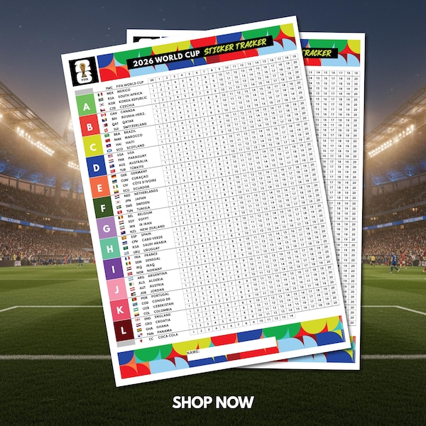 World Cup Stickers to Print - Etsy