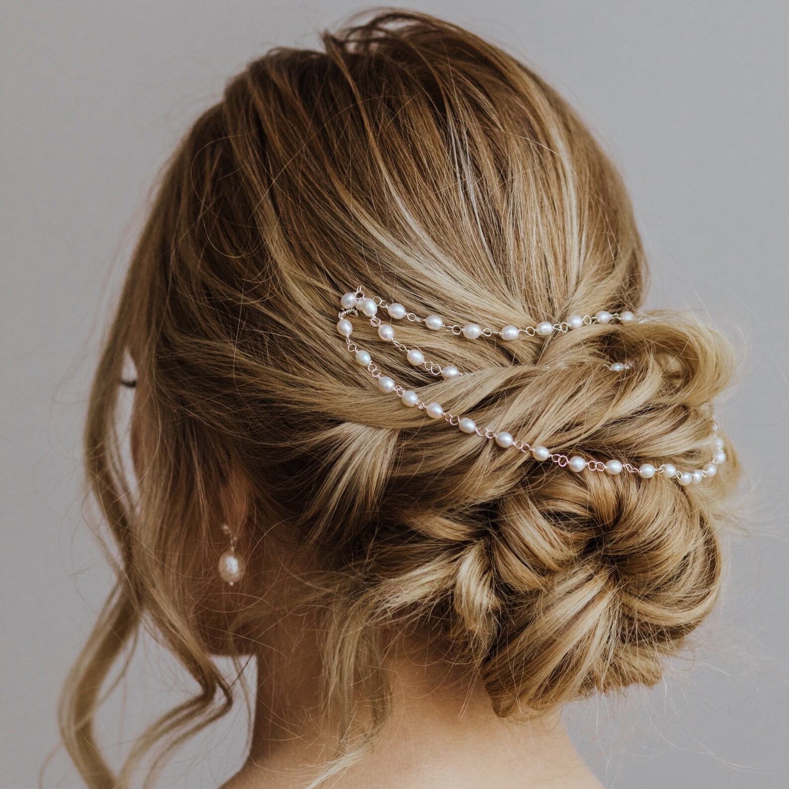 Pearl Hair Chain Hair Chain Headpiece Hair Chains Wedding Etsy