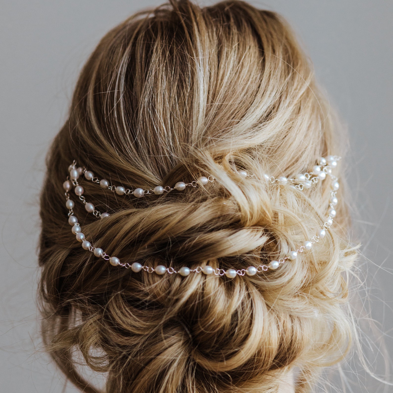 Pearl Hair Chain Hair Chain Headpiece Hair Chains Wedding Etsy