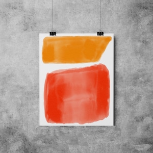 Watercolor 9 Mid Century Modern Shapes Series watercolor painting abstract watercolor mid century modern Eames Era watercolor paining print